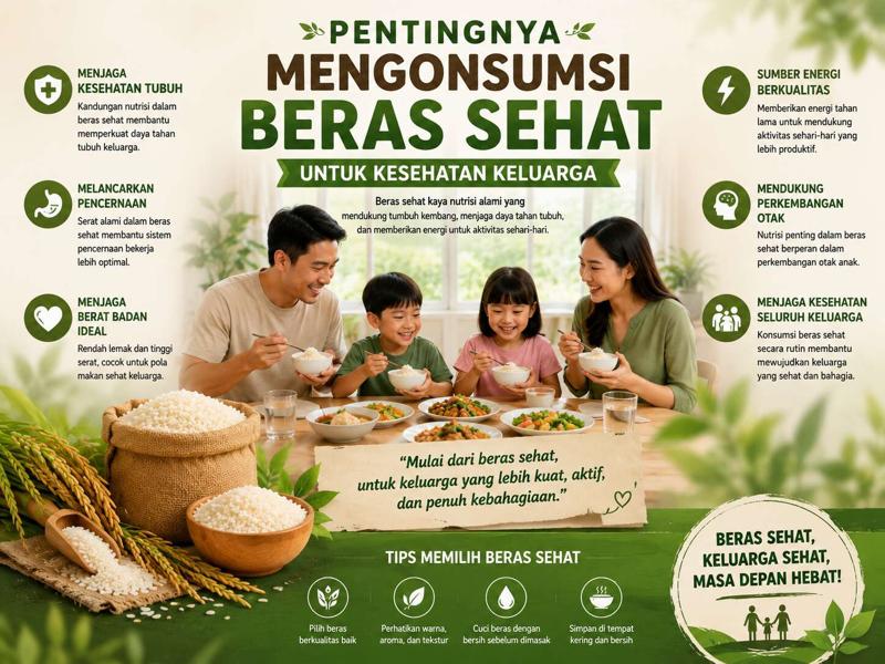Pentingnya Mengonsumsi Beras Sehat untuk Kesehatan Keluarga