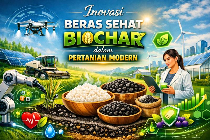 Inovasi Beras Sehat Biochar dalam Pertanian Mode